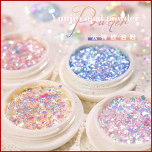 高质量美甲欧泊粉小亮片梦幻初夏超薄云锦粉幻彩雪绒粉美甲装饰品