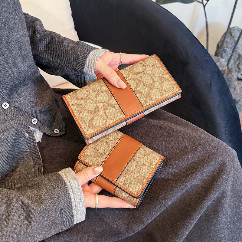 Wholesale Foreign Trade 2025 Autumn New Retro Old Money Style Women's Card Wallet Urban Trendy Large Bill 70% off Wallet