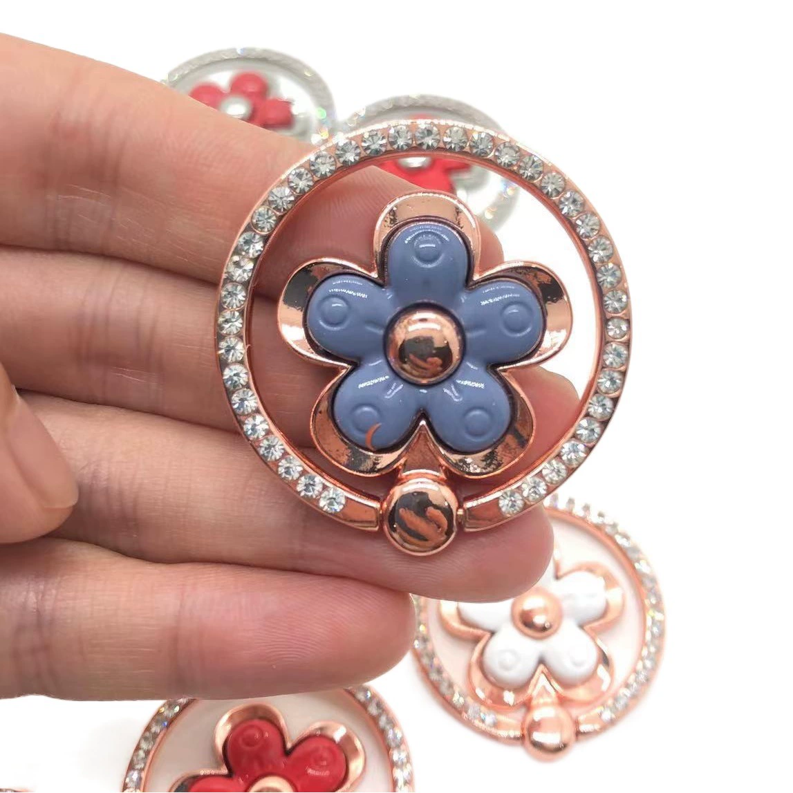 Новая подставка для телефона 2025 года, складная настольная подставка-держатель для телефона с металлическим кольцом и стразами, готова к отправке