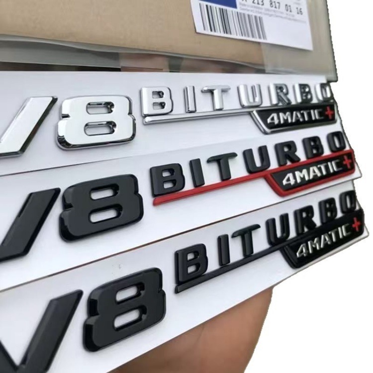 Suitable for Mercedes-Benz Modified Amg Fender Side Label V8 Biturbo4Matic+ Door Label Fender Car Sticker