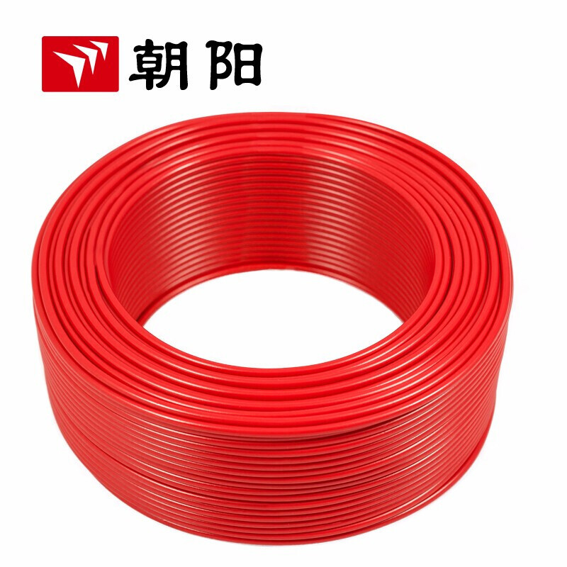 Chaoyang cable eléctrico ZB-BV alambre ignífugo estándar nacional de alambre de núcleo único alambre de aire acondicionado de cobre 4 cuadrado rojo 100 metros