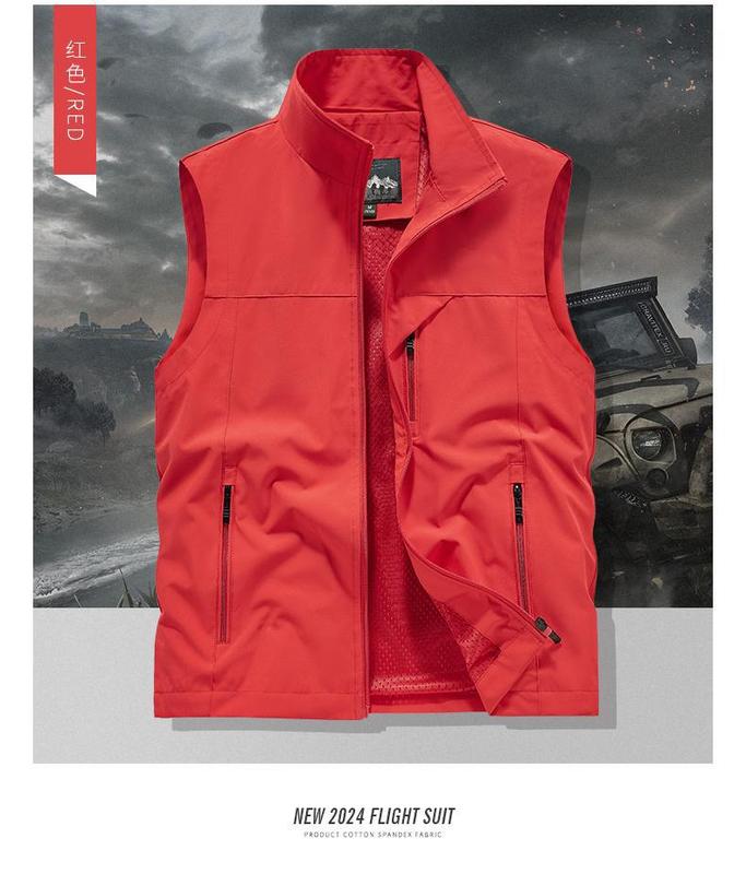 高端薄款展会工作服马甲印LOGO志愿者户外团队工装背心外套马甲|undefined