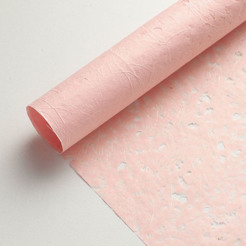 Papel de ensueño hueco de Xiyu Papel de fibra de seda de cáñamo Papel de macarrón de ensueño de alta calidad Papel de arte de flores de embalaje diye hecho a mano