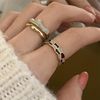 Enamel, design retro ring, Korean style, trend of season, French retro style, on index finger, 2023 collection, new collection