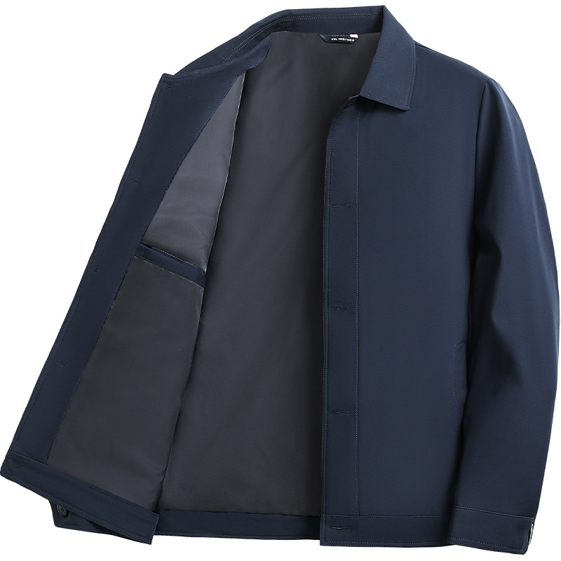 Primavera y otoño con solapa chaqueta casual de negocios chaqueta de hombre chaqueta de color sólido simple universal camiseta de moda de manga larga chaqueta