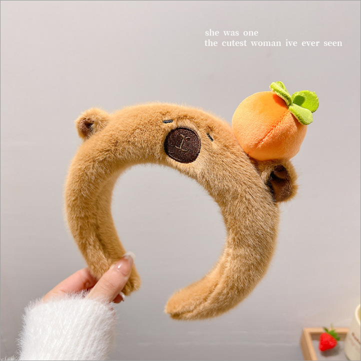 FG92-Faixa de cabeça de urso laranja