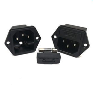 Supply AC socket word socket AC03 two-in-one fuse socket copper
