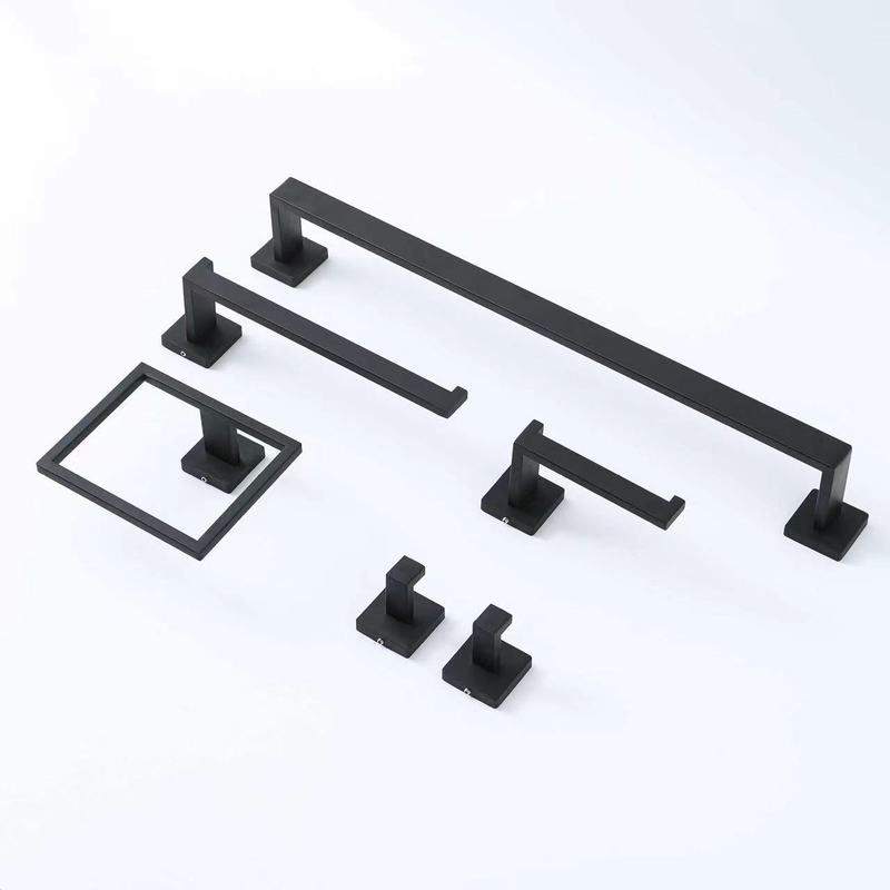 クロスボーダー304ステンレスティッシュホルダー角型ロールホルダーフックトイレタオルラックバスルームティッシュホルダーセット|undefined