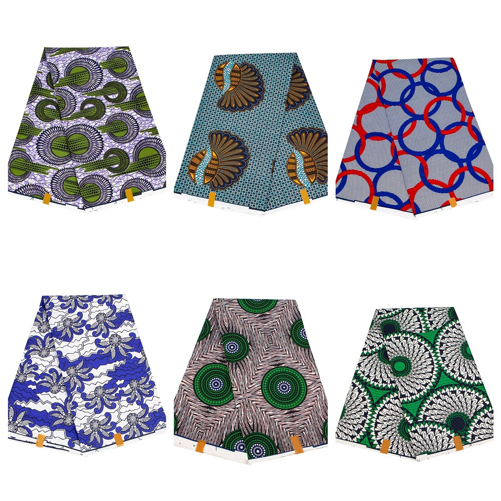 亞馬遜貨源非洲印花彩色蠟染服裝面料Africa fabric安卡拉布料