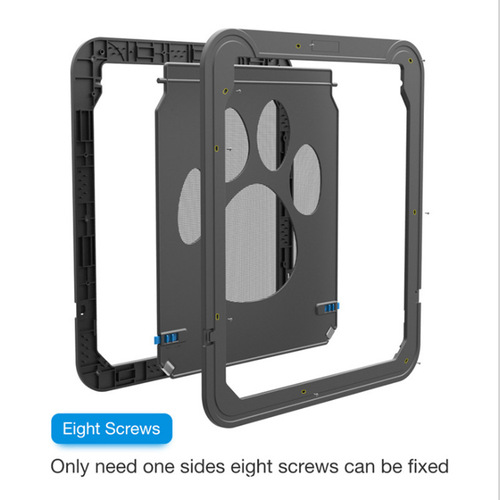 New Small Pet Window Screen Door for Dogs, Paw Print Anti-Bite Screen Door for Small Dogs and Cats, Pet Door for Cats and Dogs