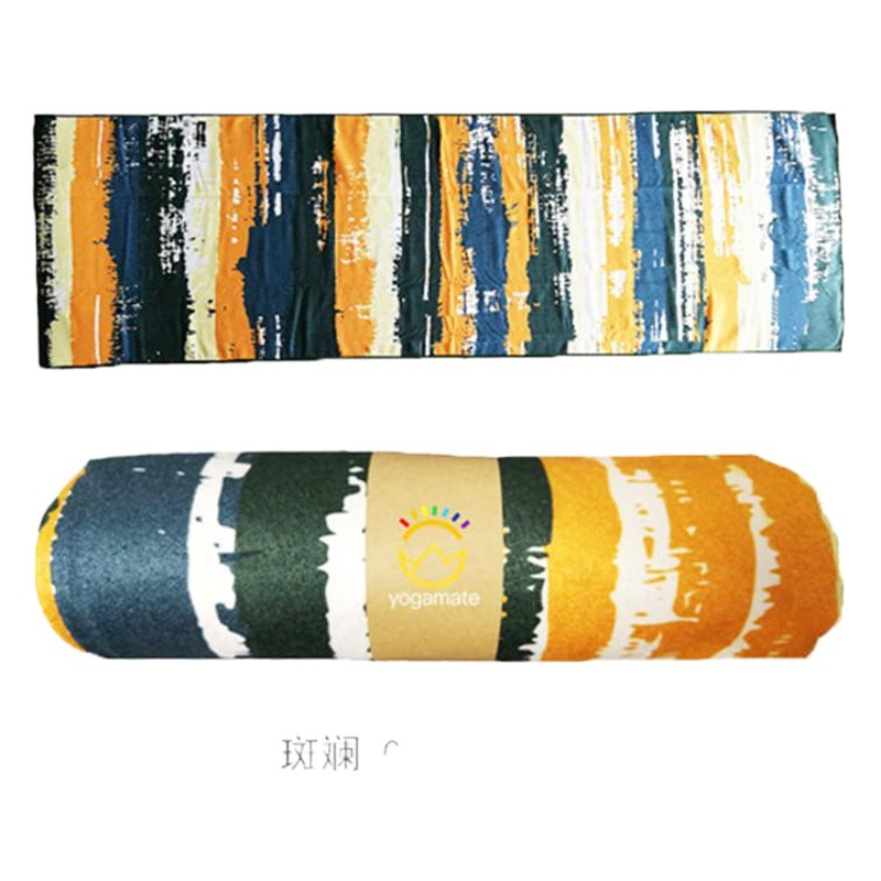 Recyclable material eco-friendly printing yoga towel extra large and wide non-slip yoga towel yoga mat towel