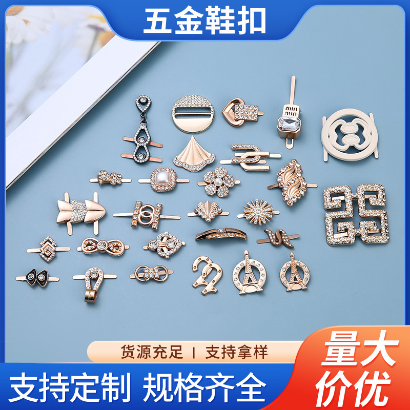 Hardware Shoe Buckle Bow Upper Decorations Toe Accessories High Heels Sandals Accessories Metal Decorative Buckles Wholesale