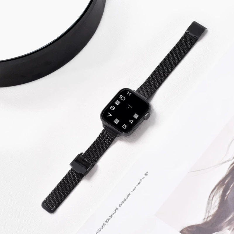 Подходит для Apple iWATCHSE3456789 поколения Xiaoman пояс пшеничный ухо магнитное поглощение человеческий характер сеть металлический ремешок часов