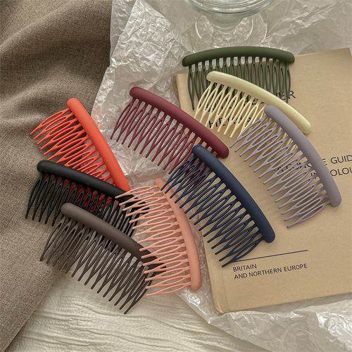 Minimalist matte hair clip for women, bun hair ornament, back of the head messy hair styling tool, hair tie for side bangs fixed hair comb