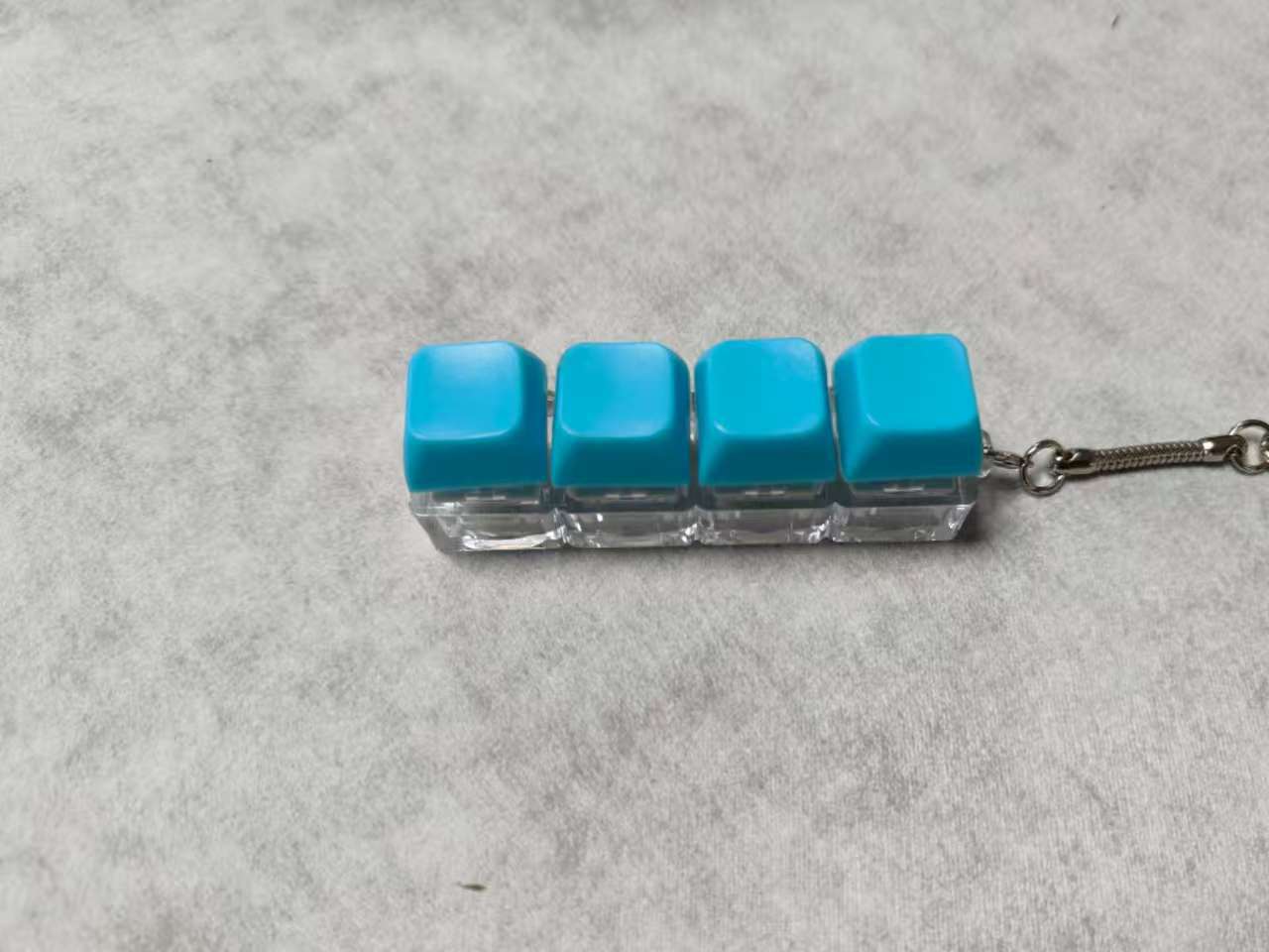 Four-button transparent shell-no. 23 blue