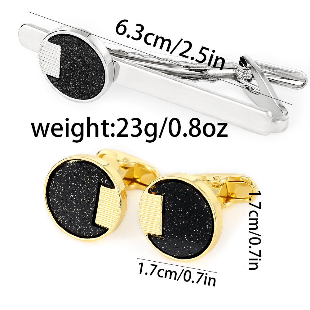 boutons de manchette ronds ciel étoilé givré pour hommes et femmes affaires chemise française clous de manchette pince à cravate accessoires boîte cadeau_voghion.com