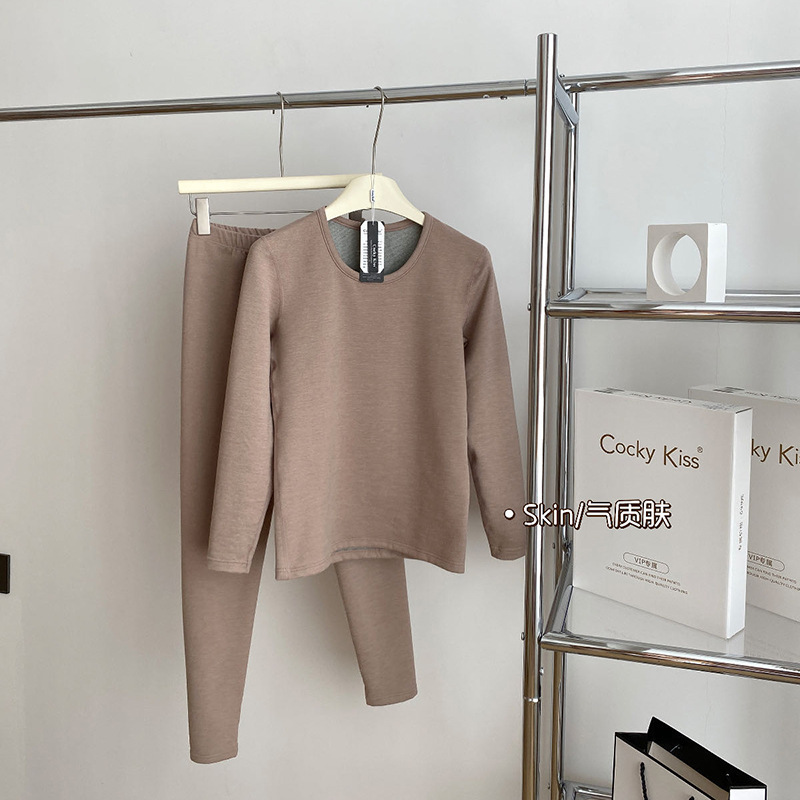 Engrosamiento de las mujeres pantalones otoño caliente delgado sin costuras adelgazamiento más tamaño inferior ropa interior cómodo Otoño e Invierno manga larga