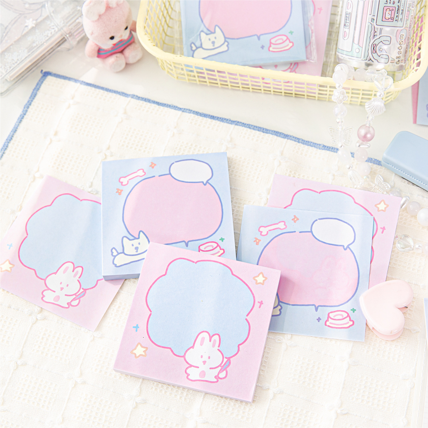 Sugar Poetry Super White Kraft Paper Bloc de notas Libro de registro de graffiti Cute Animal Message Paper Papel de material de decoración de cuenta manual