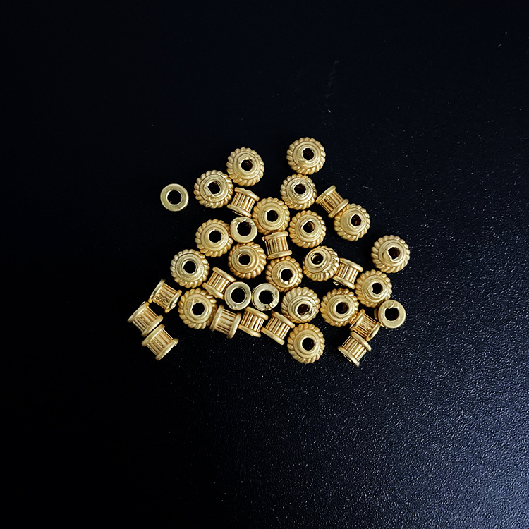 古法沙金保色隔珠 飞碟珠手工手链配件串珠DIY饰品配件