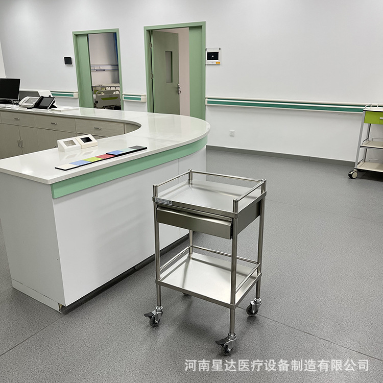 304不锈钢器械车 加厚不锈钢推车加工河南星达医疗