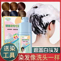 Bubble dye natural plant hair dye cream to cover gray hair. Dye your hair at home without staining your hair. Manufacturer wholesale.
