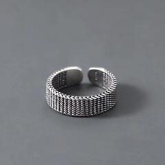 千葉復古戒指男潮牌高街冷淡風網紅食指戒單身戒簡約百搭開口指環