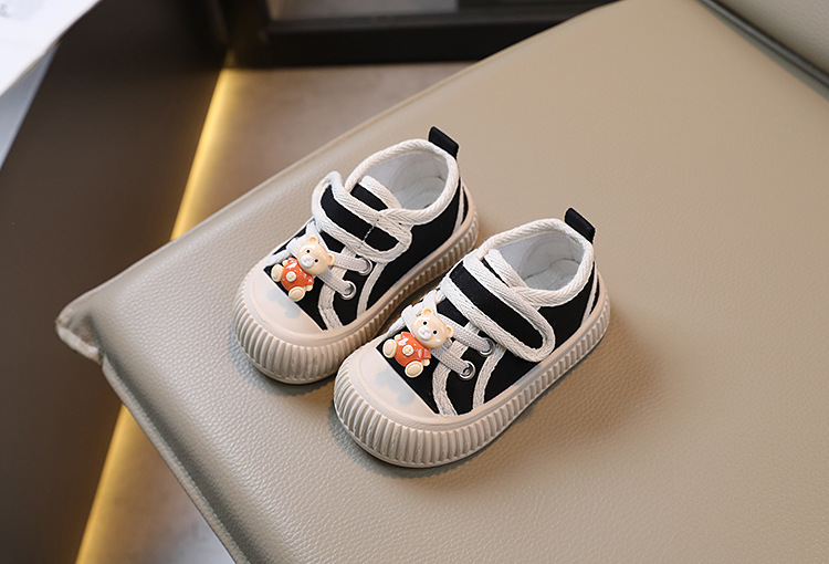 Barncanvas 2023 Vår och höst Pojkar Casual Shell Head Girls Cookie Mjuk sula Babyskor_voghion.com