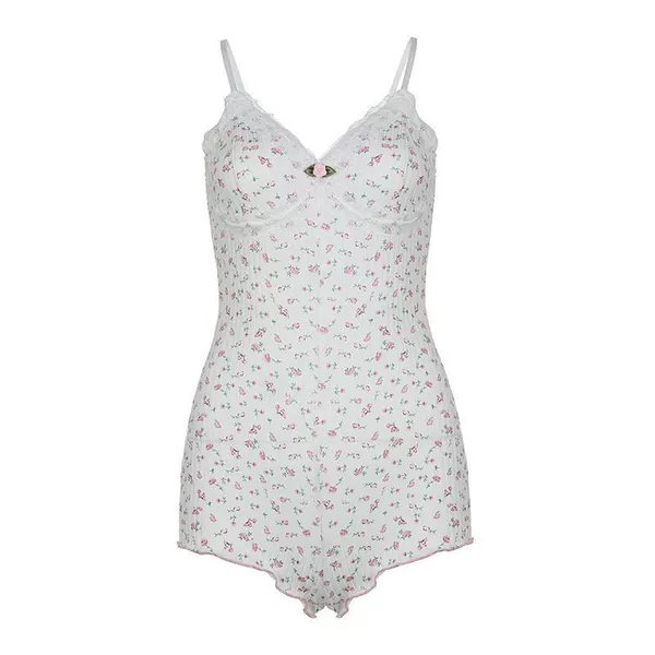 Floral unibody breastless pad