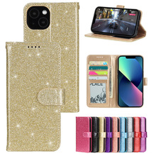 适用于夏普Aquos Sense3 Plus/wish 4/SH-52E闪粉圆扣手机皮套