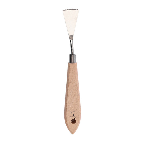 Art special-shaped scraper factory oil painting texture painting scraper solid wood stainless steel palette knife cream spatula cross-border