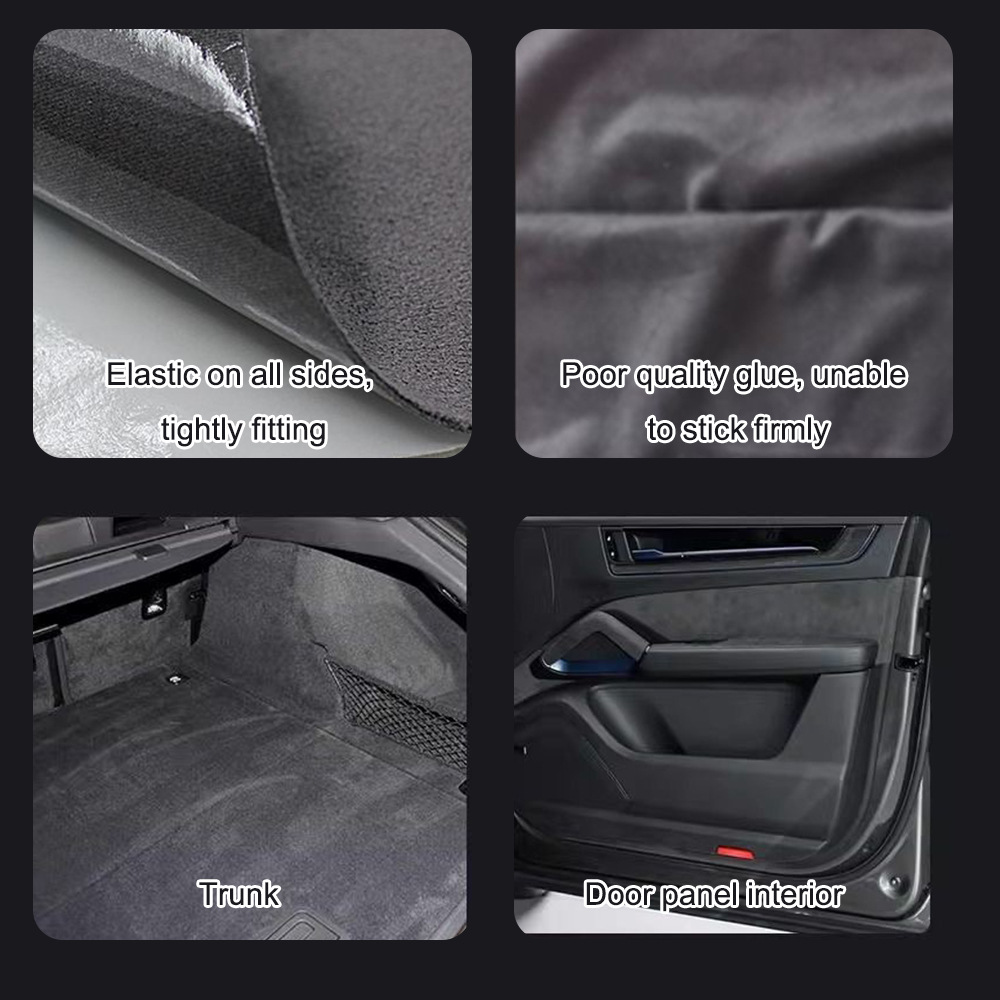 Car Interior Decal Suede Fabric Direct from Manufacturer, Self-Adhesive Personalized Car Wrap Anti-Scratch