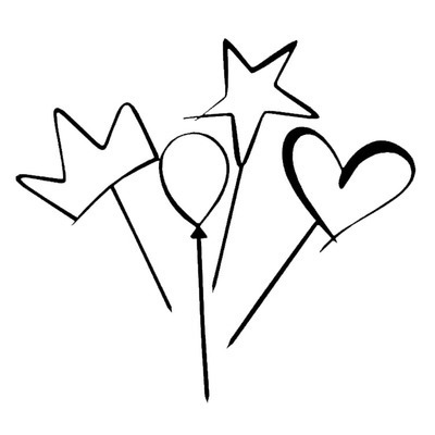 Globo acrílico Amor - Negro 10 Set