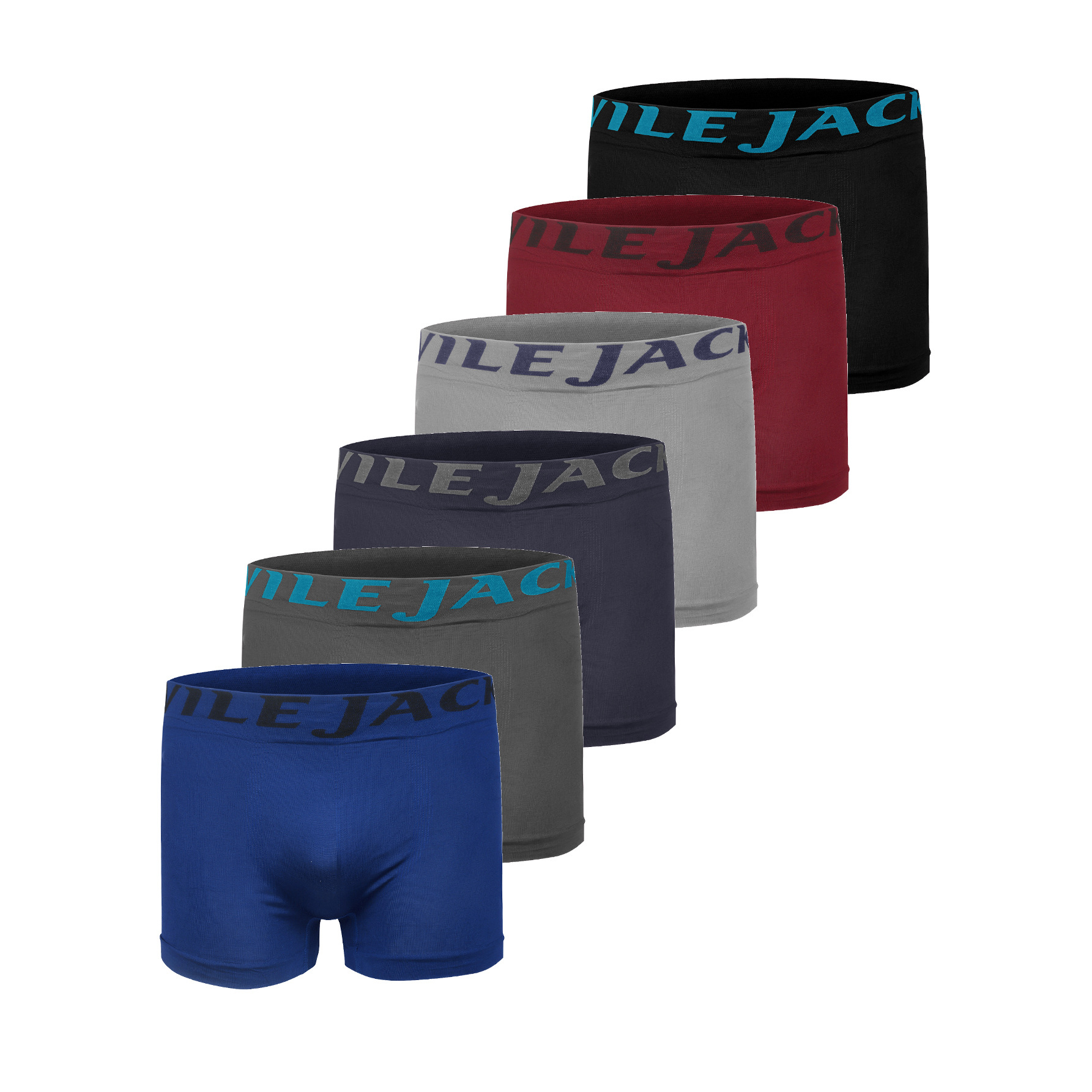 Bóxer para hombre de comercio exterior, ropa interior de hombre suave y elástico de poliéster sin costuras, pantalones antibacterianos transpirables, pantalones cortos de cuatro esquinas