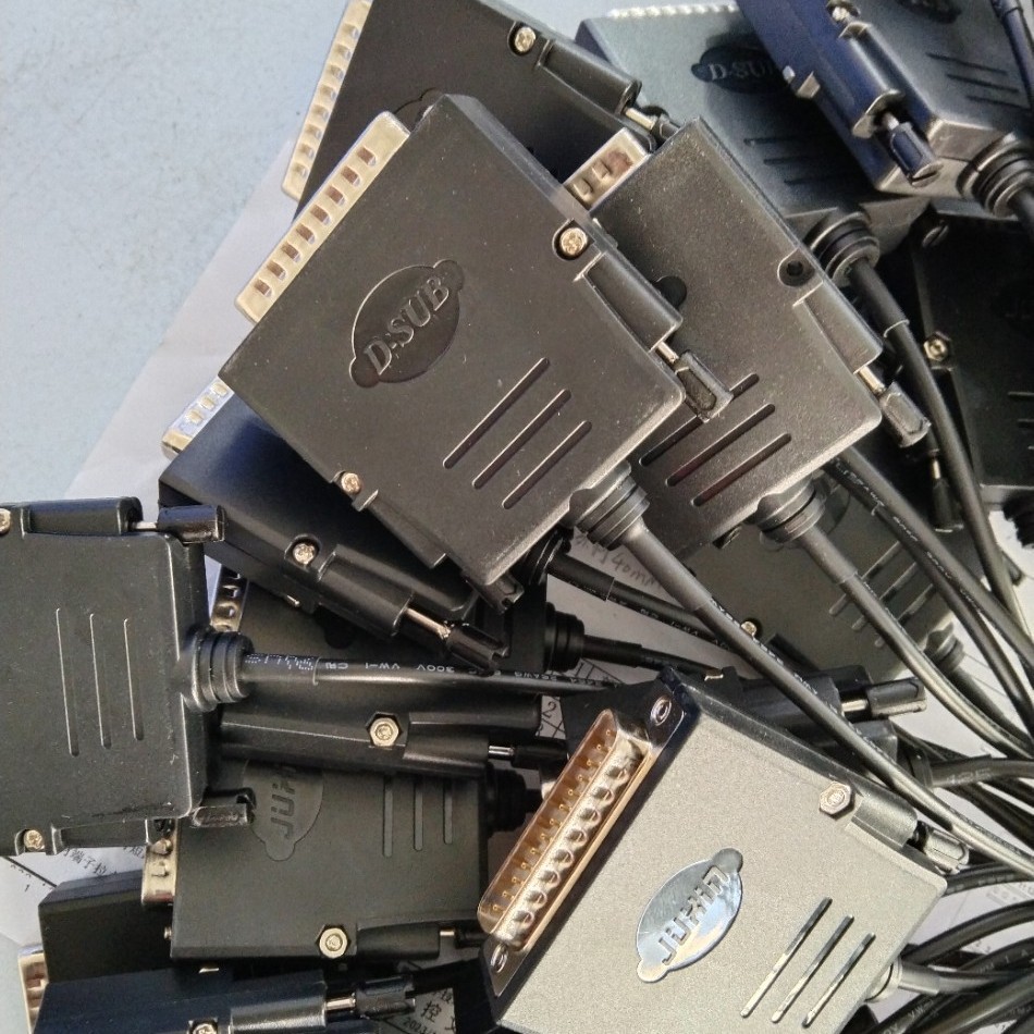 炬信 DB15免焊公头母头15PIN免焊接头15针并口串口插头端子转接板