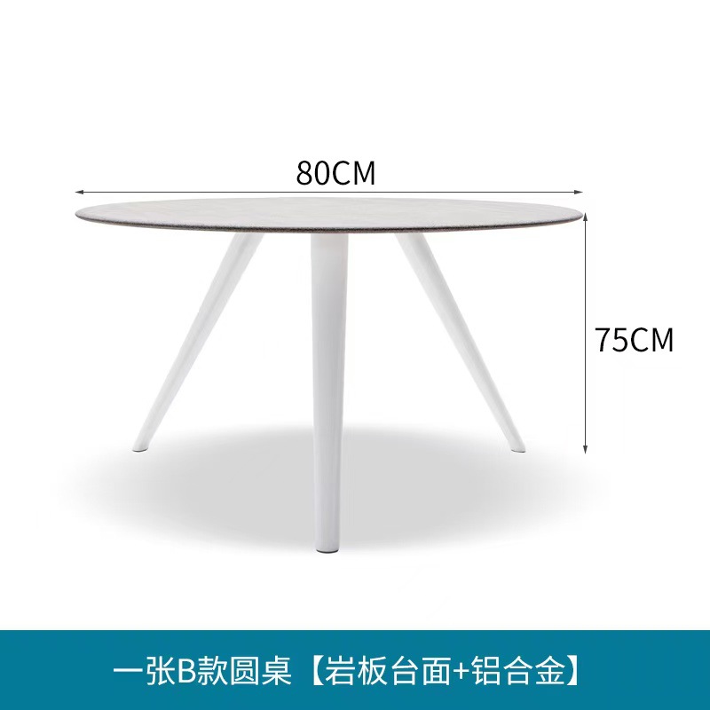 Mesa y silla al aire libre patio nórdico casera simple balcón de tres piezas al aire libre mesa y silla de comedor