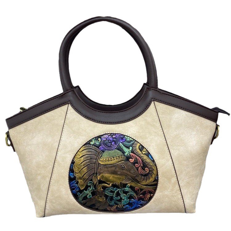 Bolso de gran capacidad 2023 transfronterizo artístico estilo nacional bolso de mujer de moda simple bolso de las axilas estilo coreano bolso de mujer de estilo occidental