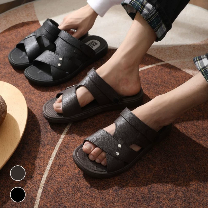 Новые китайские сандалии летние новые наружные воздухопроницаемые износостойкие двойные мягкие подошвы тапочки противоскользящие повседневные мужские пляжные туфли