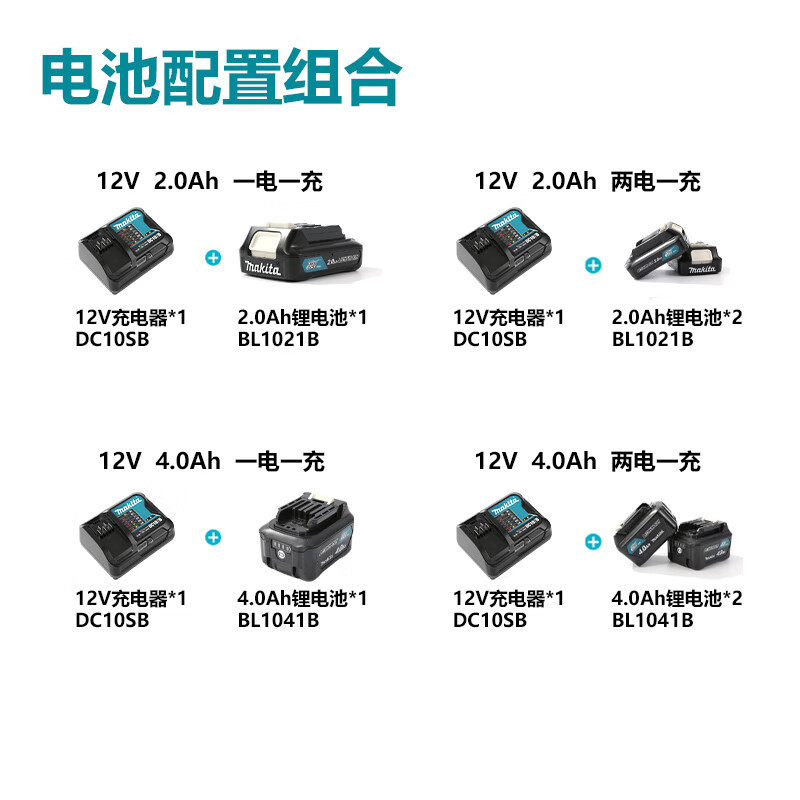 MAKITA DF333DSME batería de litio destornillador perforador eléctrico manual destornillador de tornillo lote 12V4.0