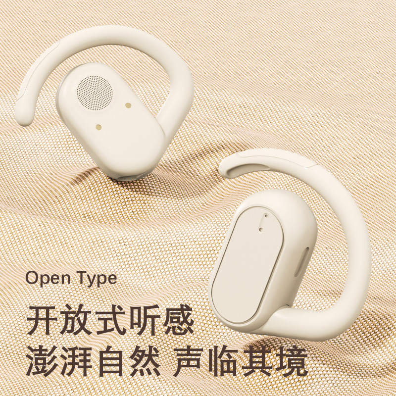 Los nuevos auriculares Bluetooth OWS tienen una batería de larga duración, auriculares abiertos ajustables, auriculares inalámbricos con orejas colgantes, stock