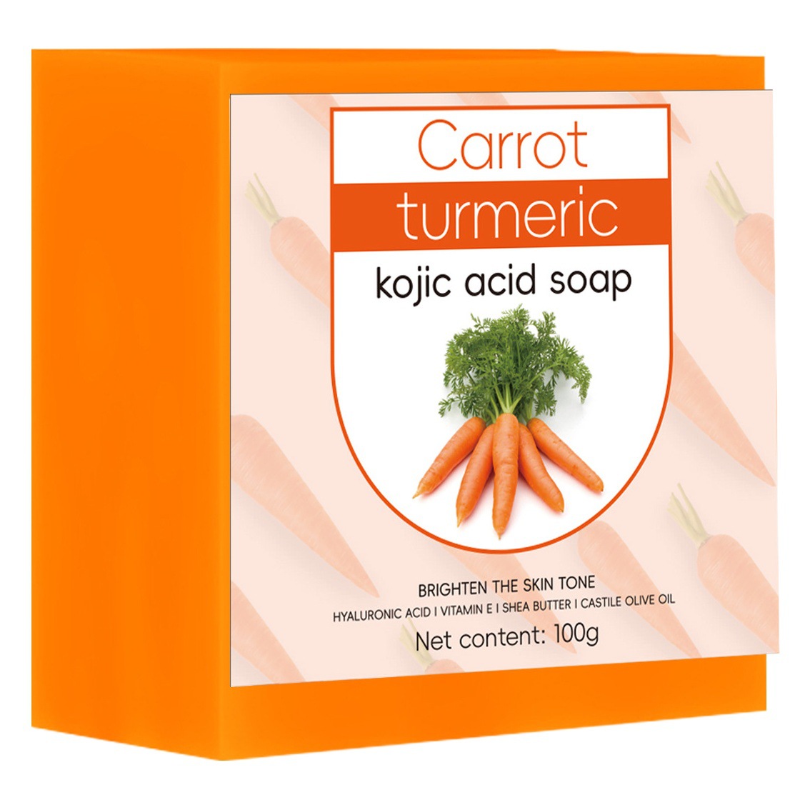 Comercio exterior transfronterizo jabón de zanahoria jabón de cúrcuma jabón hecho a mano de Ácido Kójico jabón de baño