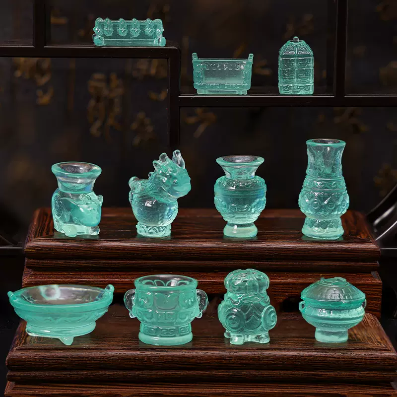 微景观摆件夜光仿真青铜器 车载园艺造景树脂diy工艺装饰品小摆件