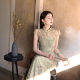2024 New Chinese Style National Style Jiangnan Liu Wen Wan Improved Cheongsam Women's Summer Slim dress Dress