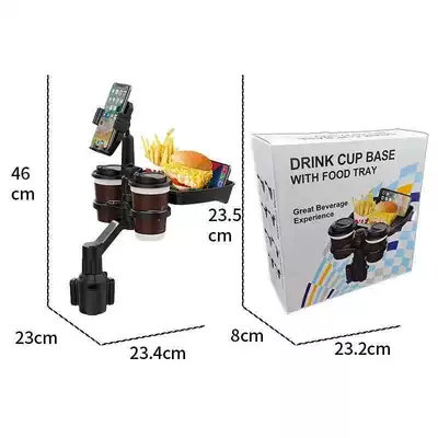 360-degree rotating tray and – Car cup holder/beverage holder - d06-car-mounted-multifunctional-tray-and-cup-holdermobile-phone-storage-bracket