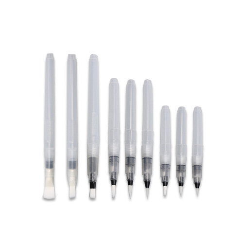 Portable transparent high-quality pp pointed nylon hair water storage pen solid pigment water-soluble color lead painting fountain pen
