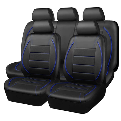 Wear-Resistant Leather Car Interior Cushion – Universal seat cover - blue-2-piece-set