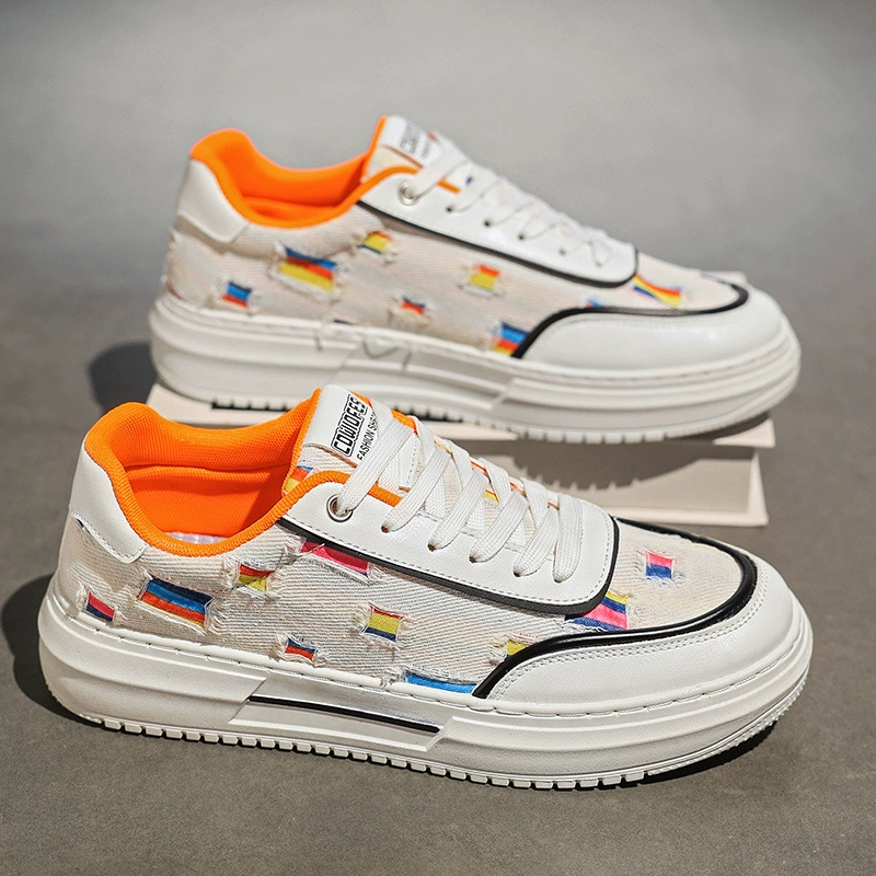 2024 кроссовки Летняя мужская повседневная обувь на открытом воздухе холст дышащая удобная обувь мужская обувь спортивная маленькая белая обувь