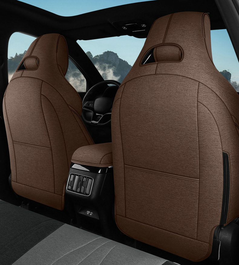 25 BYD Song plusDM-I Seat Cover All-inclusive Car Cushion Linen Four Seasons Universal Breathable Seat Cover