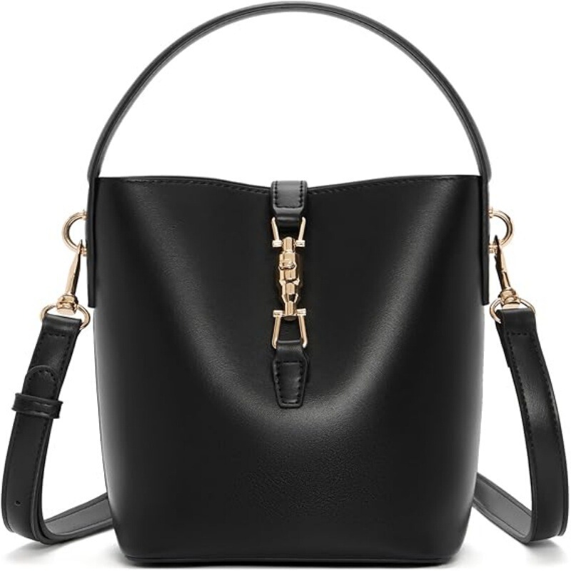 Women's Small Bucket Bag Crossbody Bag Fashionable Faux Leather Shoulder Bag Designer Ladies Handbag Women's Small Bucket Bag Crossbody Bag Fashionable Faux Leather Shoulder Bag Designer Ladies Handbag