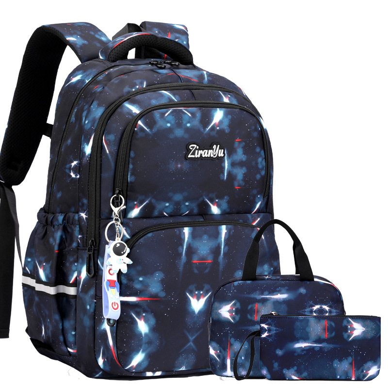 Nuevos productos de pescado natural transfronterizo mochila escolar para niños de grado 4 - 6 estudiantes de secundaria secundaria impresión mochila de hombro