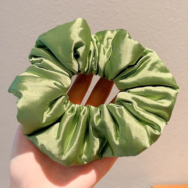 Satilla de seda más algodón relleno de terciopelo intestino grueso lazo para el cabello almohada para dormir